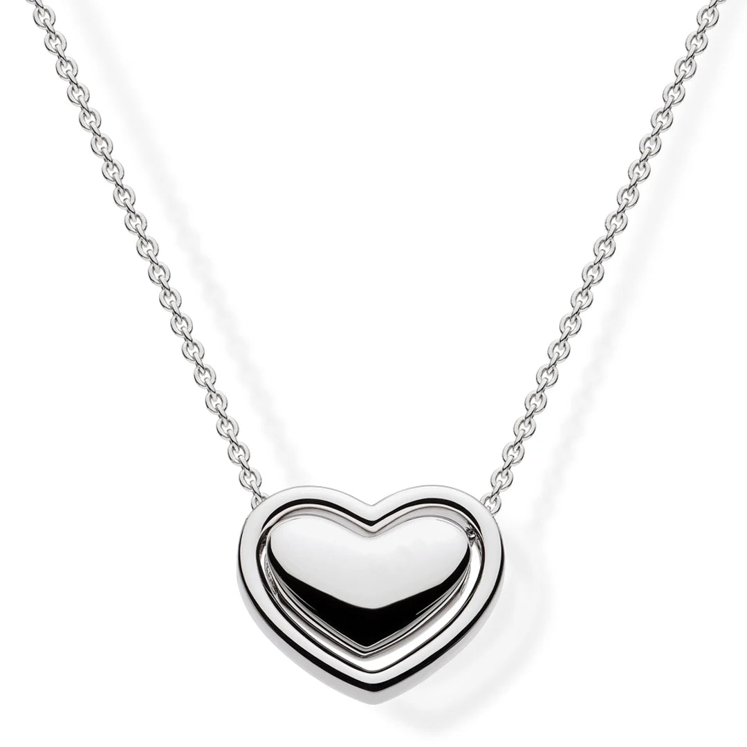 Kit Heath Big Love Silver Heart Necklace