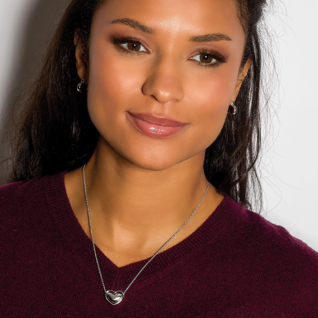 Kit Heath Big Love Silver Heart Necklace