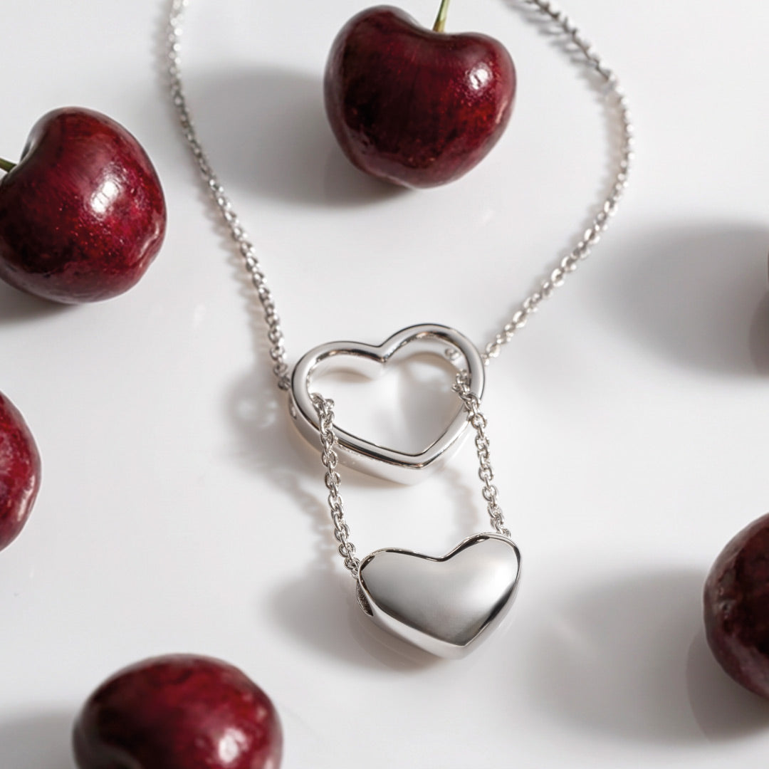 Kit Heath Big Love Silver Heart Necklace
