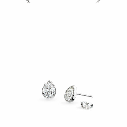 Kit Heath Coast Pebble Glisten Sterling Silver Statement Stud Earrings