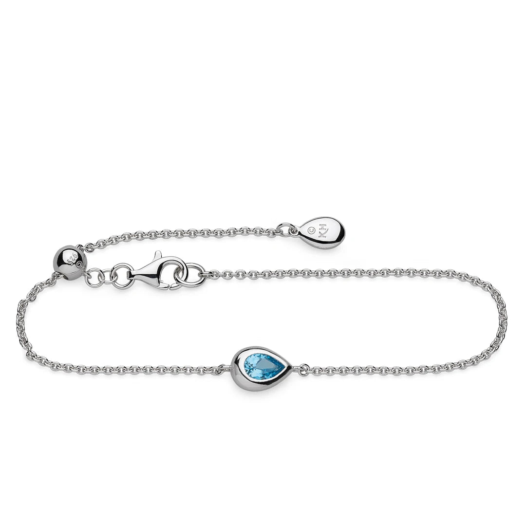 Kit Heath Coast Pebble Swiss Blue Topaz Sterling Silver Slider Bracelet