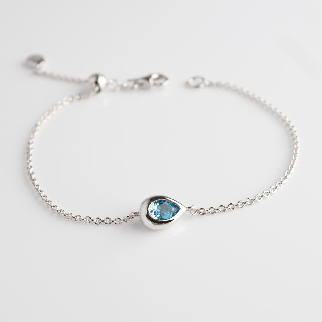 Kit Heath Coast Pebble Swiss Blue Topaz Sterling Silver Slider Bracelet