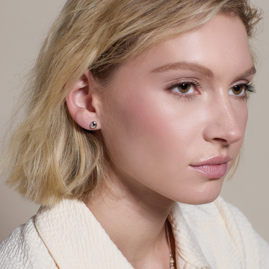 Kit Heath Coast Tumble Sterling Silver Domed Stud Earrings