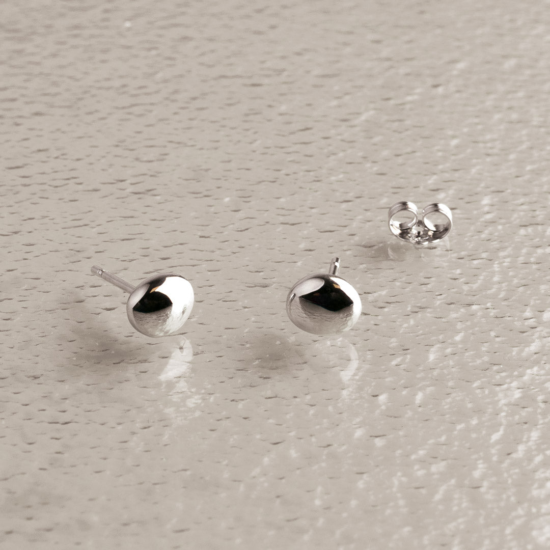 Kit Heath Coast Tumble Sterling Silver Domed Stud Earrings
