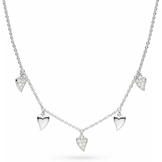 Kit Heath Desire Kiss White Topaz Dangly Sterling Silver Necklace