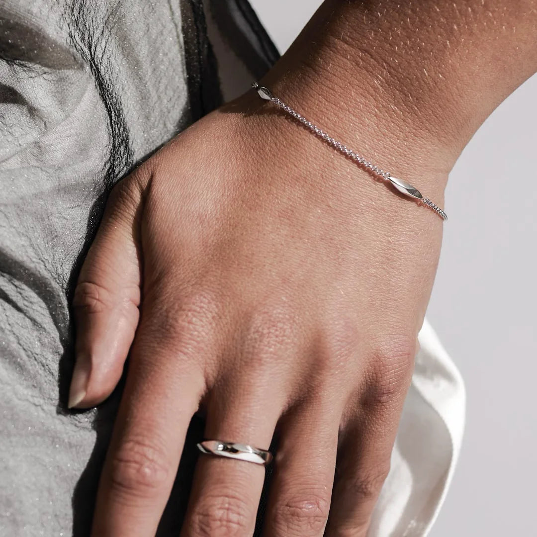 Kit Heath Glint Sterling Silver Station Bracelet