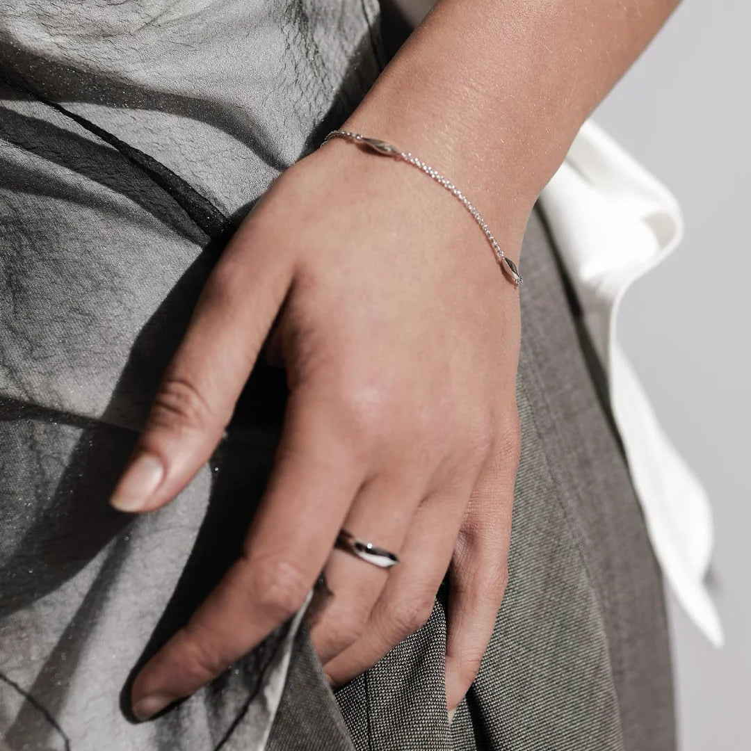 Kit Heath Glint Sterling Silver Station Bracelet