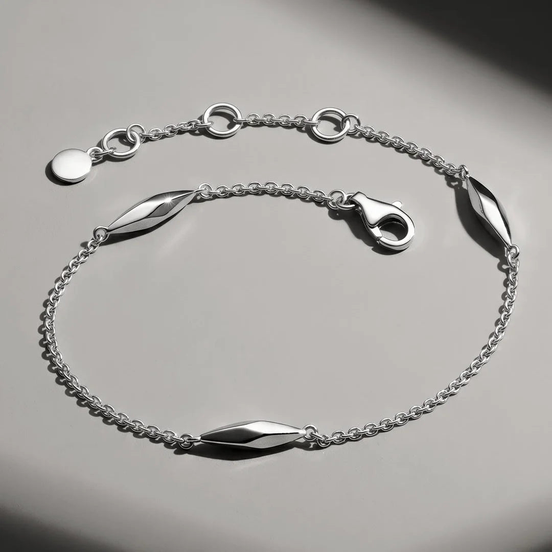 Kit Heath Glint Sterling Silver Station Bracelet