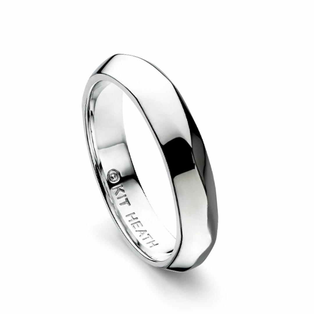 Kit Heath Glint Geo Sterling Silver Band Ring