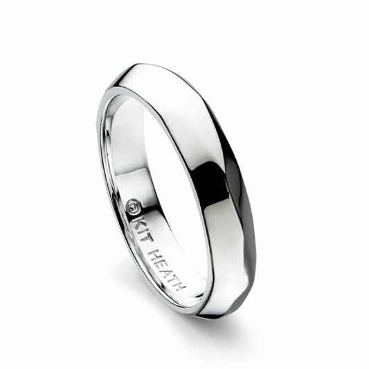 Kit Heath Glint Geo Sterling Silver Band Ring