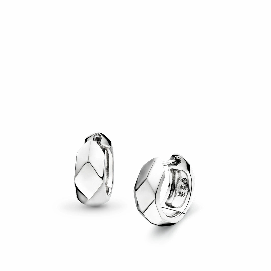 Kit Heath Glint Geo Wide Hinged Hoop Earrings