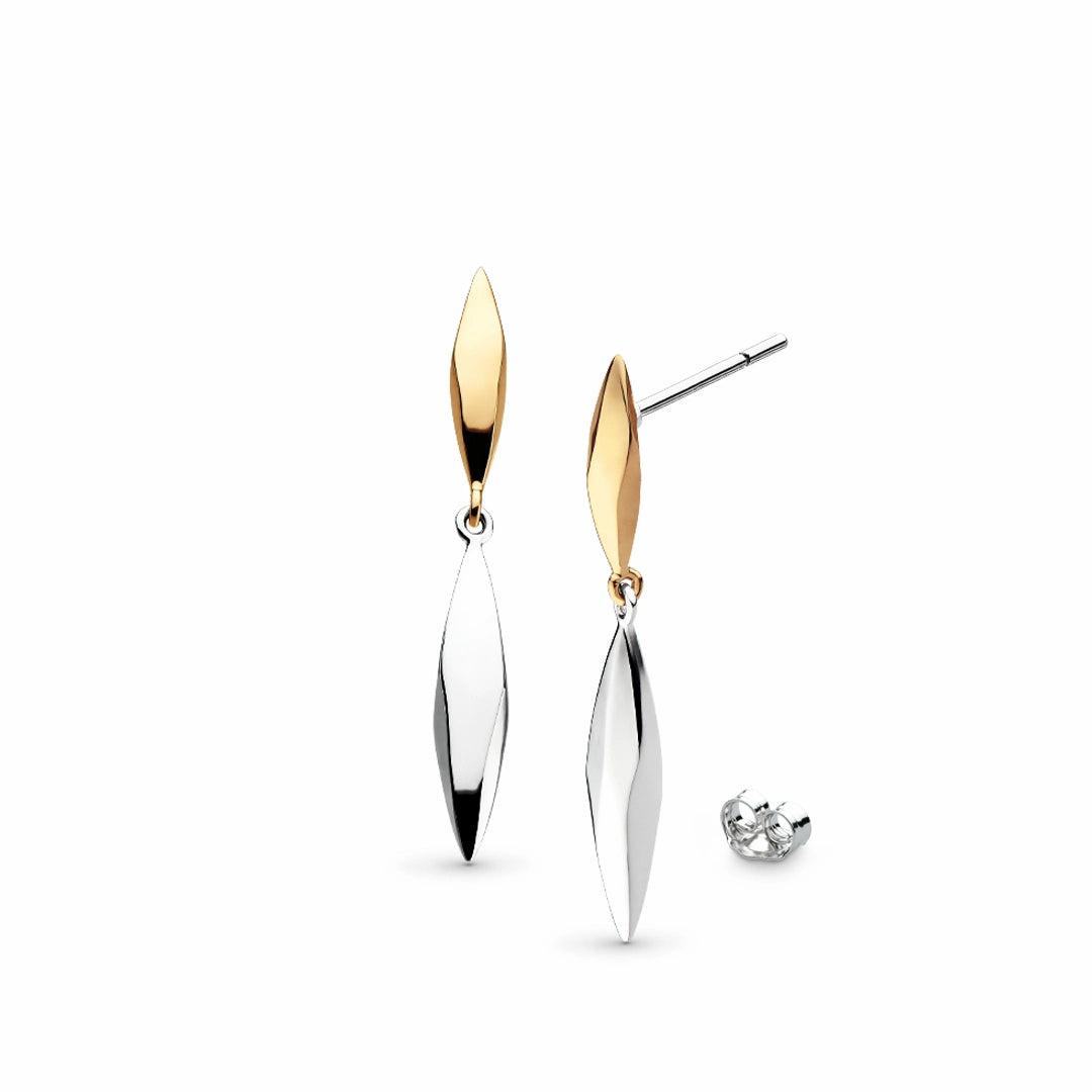 Kit Heath Glint Golden Stud Drop Earrings