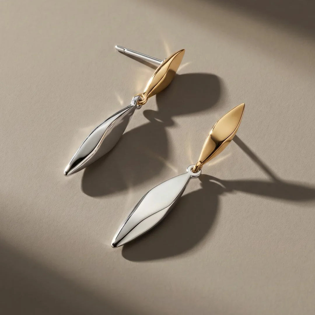 Kit Heath Glint Golden Stud Drop Earrings