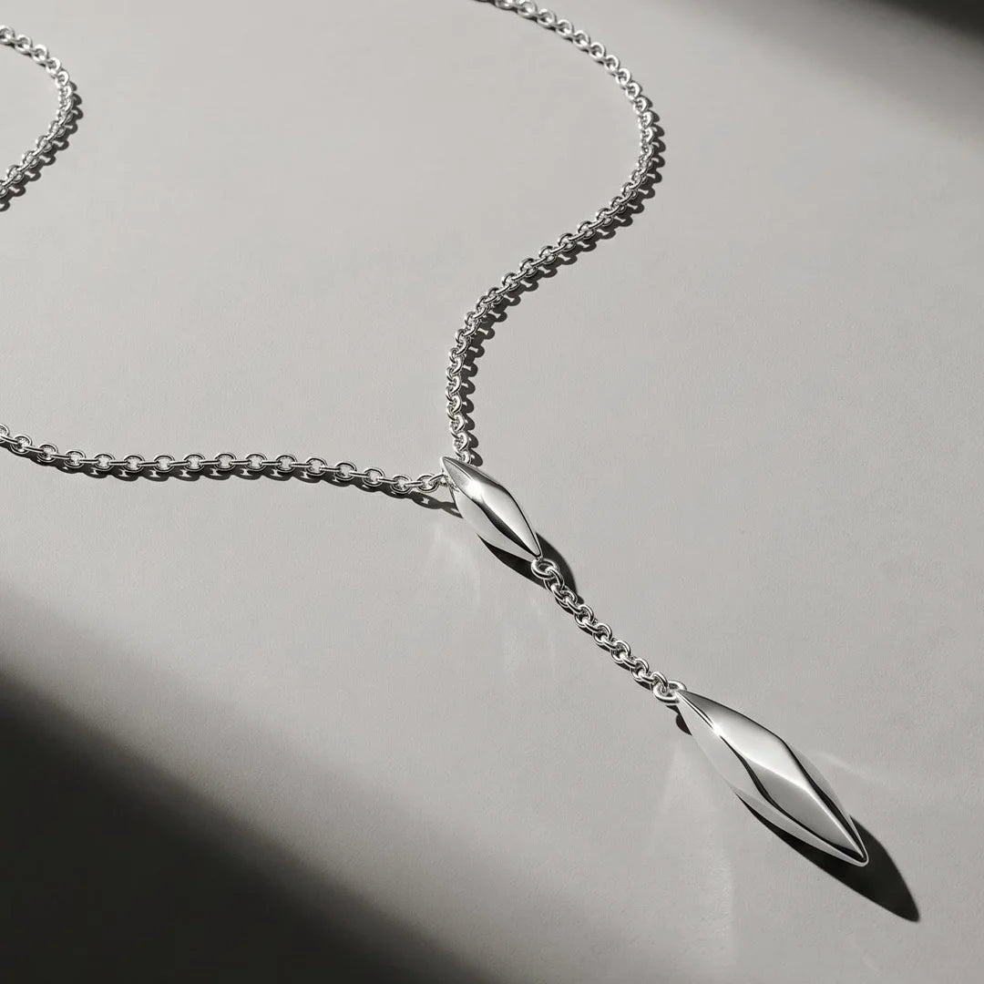 Kit Heath Glint Lariat Sterling Silver Necklace