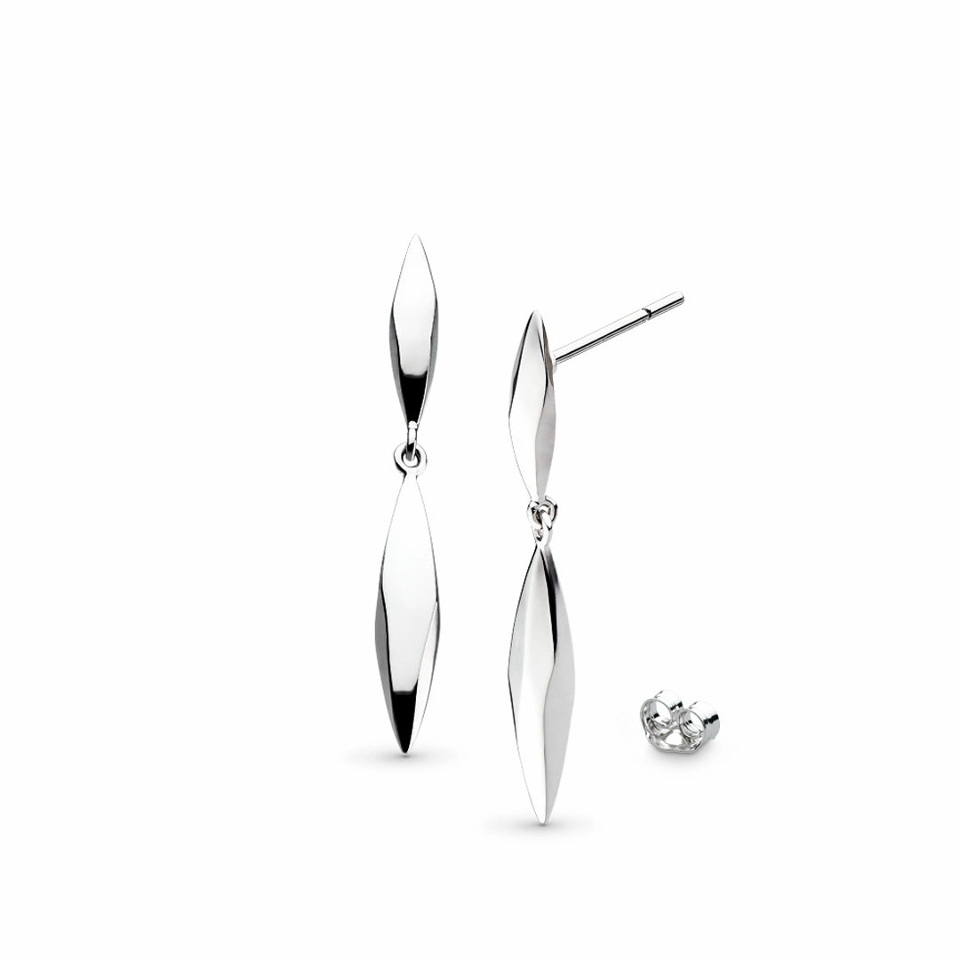 Kit Heath Glint Sterling Silver Stud Drop Earrings