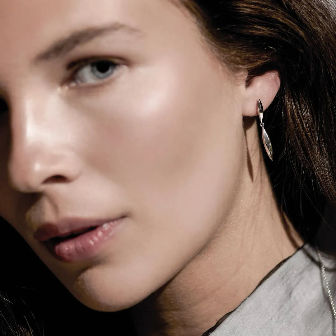Kit Heath Glint Sterling Silver Stud Drop Earrings