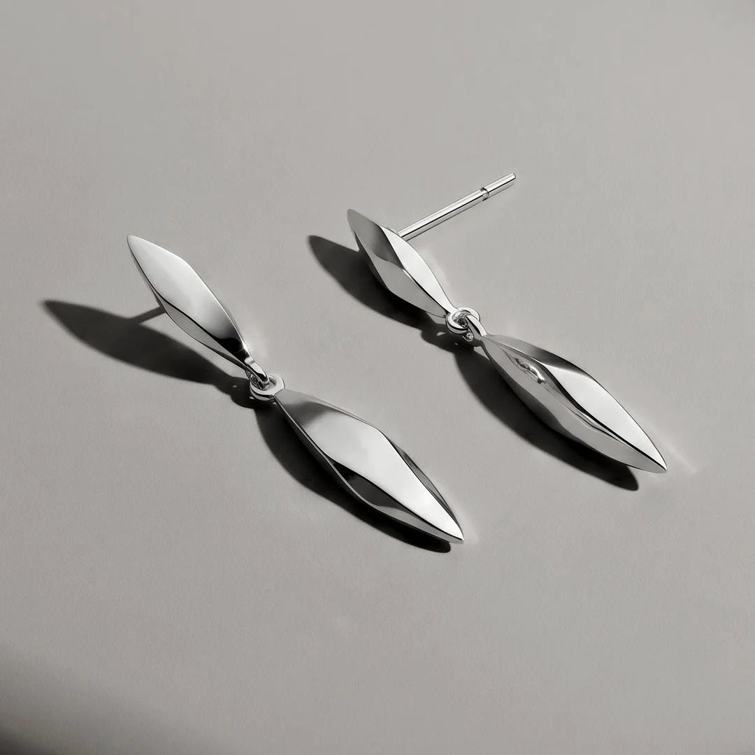 Kit Heath Glint Sterling Silver Stud Drop Earrings