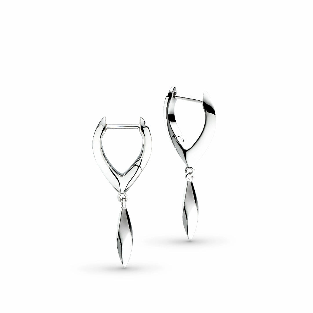 Kit Heath Glint Tapered Hinged Hoop Drop Earrings