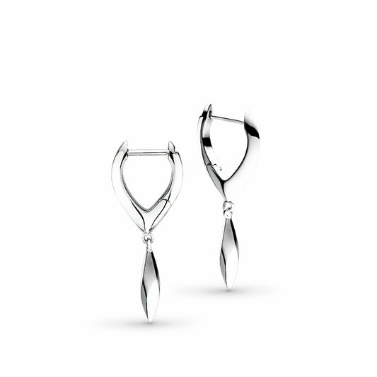 Kit Heath Glint Tapered Hinged Hoop Drop Earrings