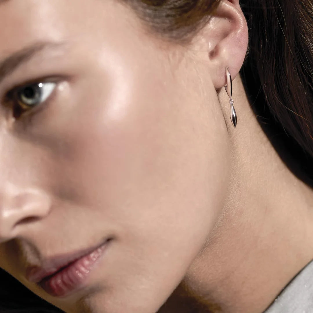 Kit Heath Glint Tapered Hinged Hoop Drop Earrings