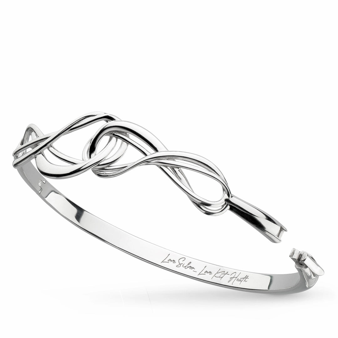 Kit Heath Infinity M/L Sterling Silver Hinged Bangle