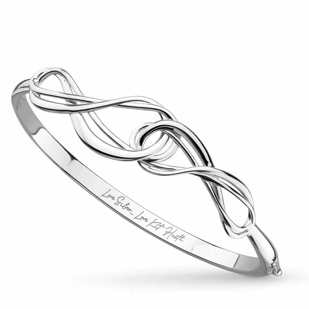 Kit Heath Infinity M/L Sterling Silver Hinged Bangle