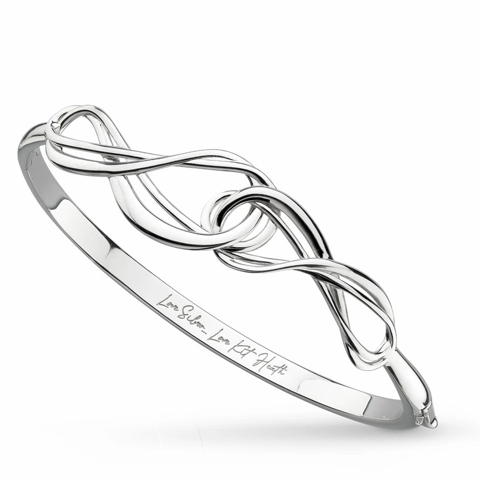 Kit Heath Infinity M/L Sterling Silver Hinged Bangle
