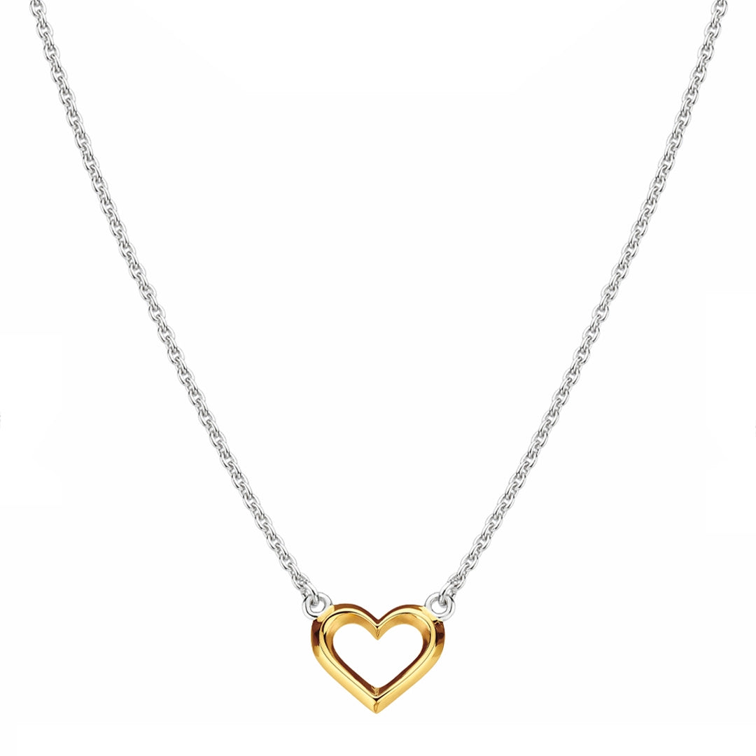 Kit Heath Love Sterling Silver Heart Golden Necklet