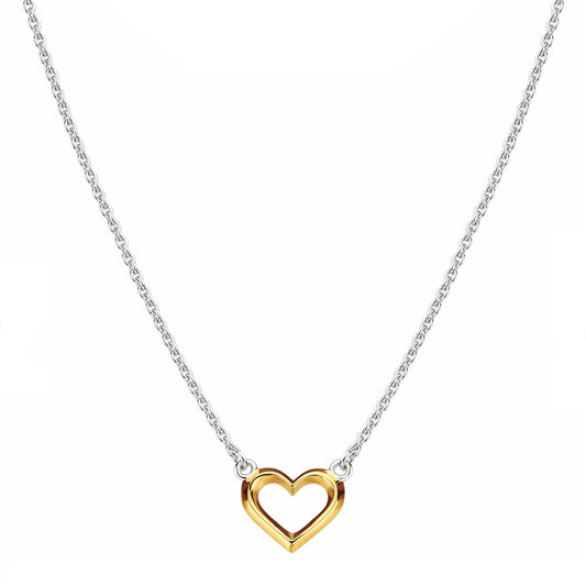 Kit Heath Love Sterling Silver Heart Golden Necklet