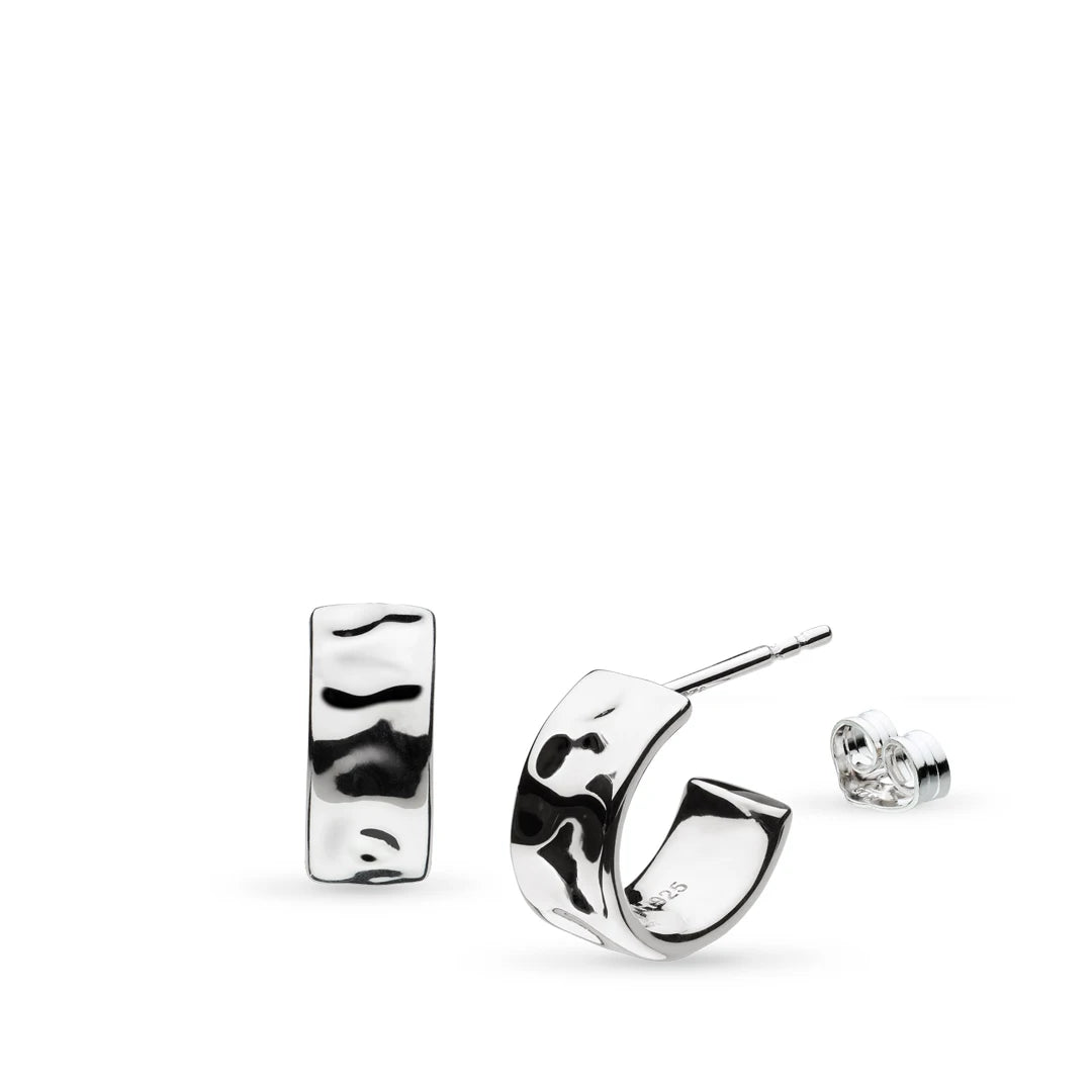 Kit Heath Mirage Reflect Sterling Silver Semi Hoop Earrings