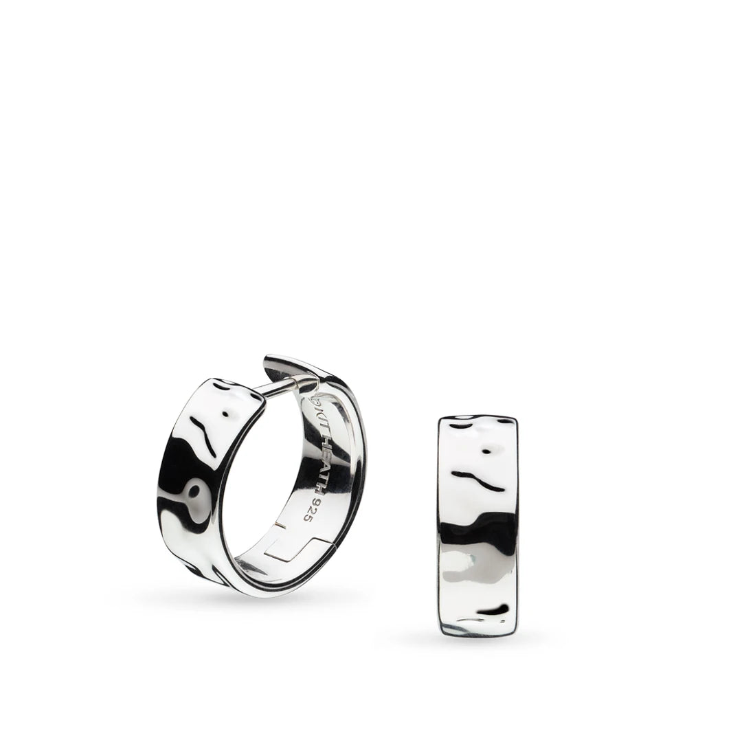 Kit Heath Mirage Reflect Sterling Silver Wide Hoop Earrings