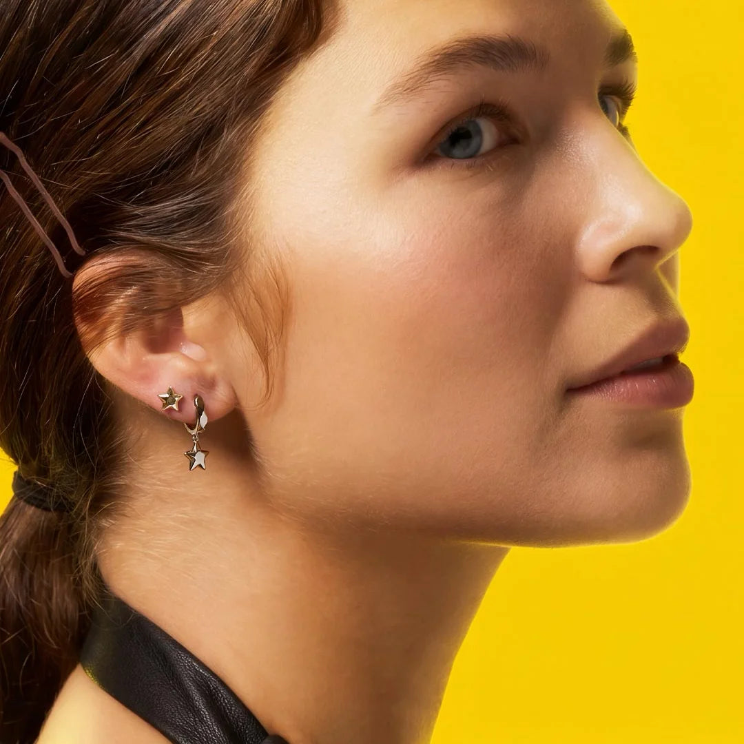 Kit Heath Rox Little Rock Star Hinged Hoop Drop Earrings