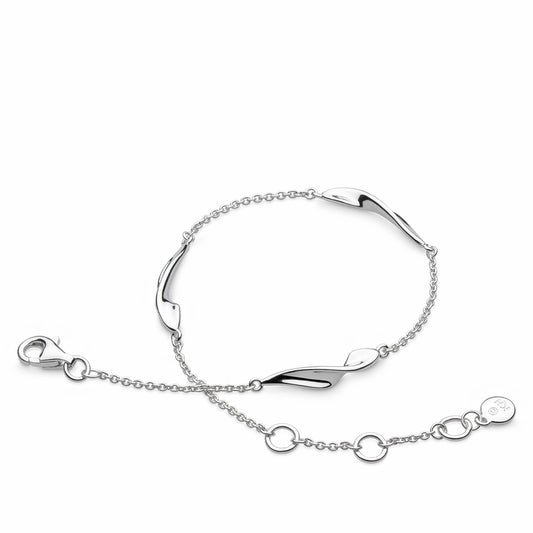 Kit Heath Serenity Curve Sterling Silver Station Bracelet