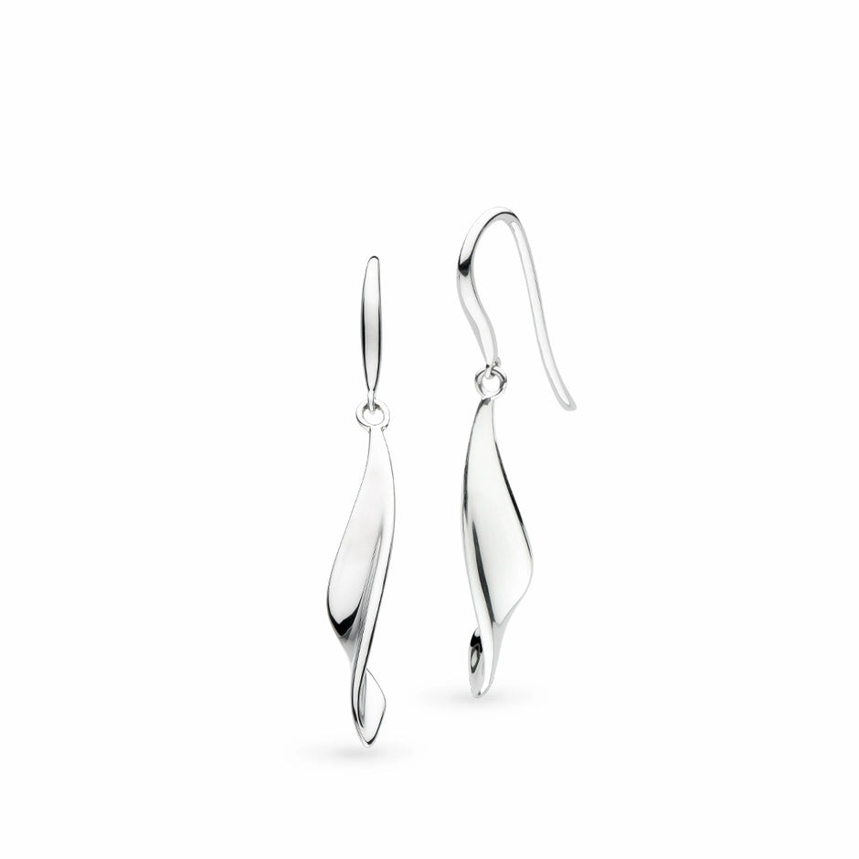 Kit Heath Serenity Curve Sterling Silver Drop Earrings