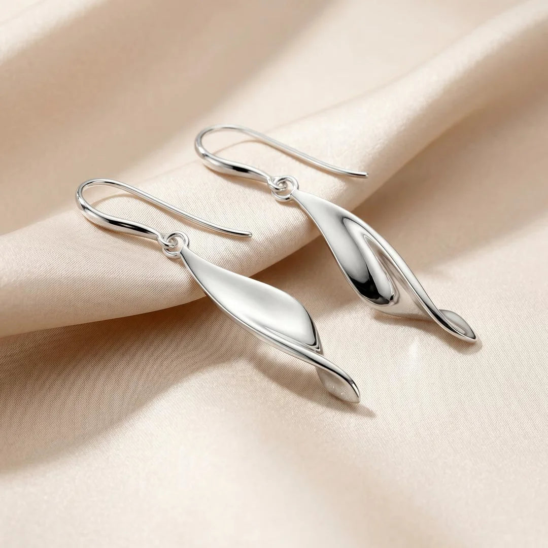 Kit Heath Serenity Curve Sterling Silver Drop Earrings