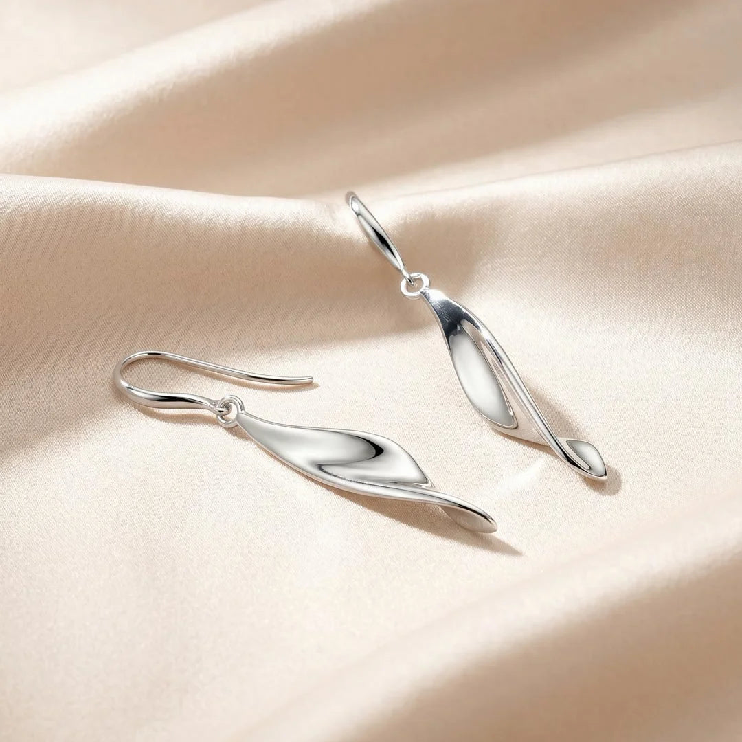 Kit Heath Serenity Curve Sterling Silver Drop Earrings