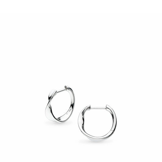 Kit Heath Serenity Curve Sterling Silver Hinged Hoop Earrings