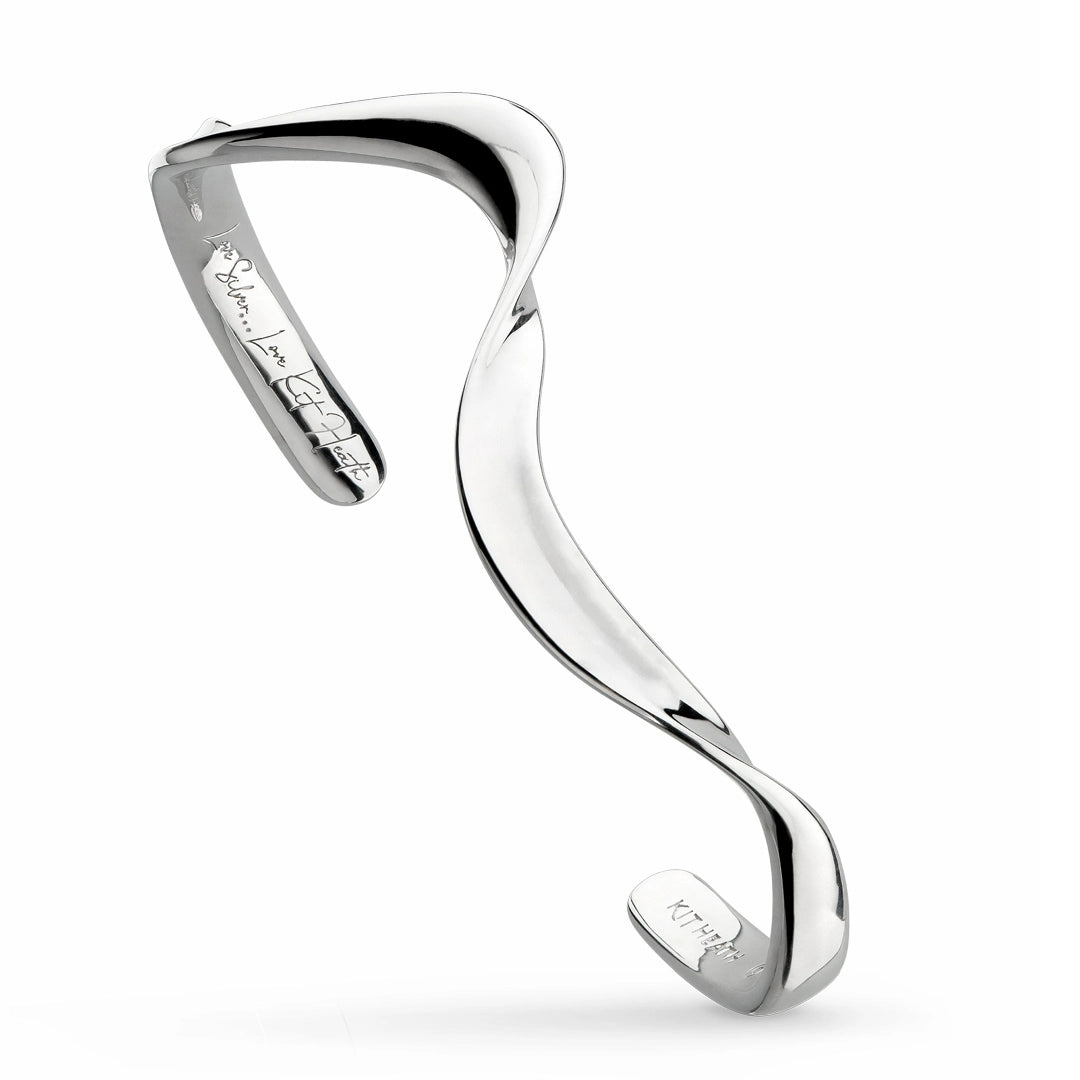 Kit Heath Serenity Curve M/L Sterling Silver Cuff Bangle