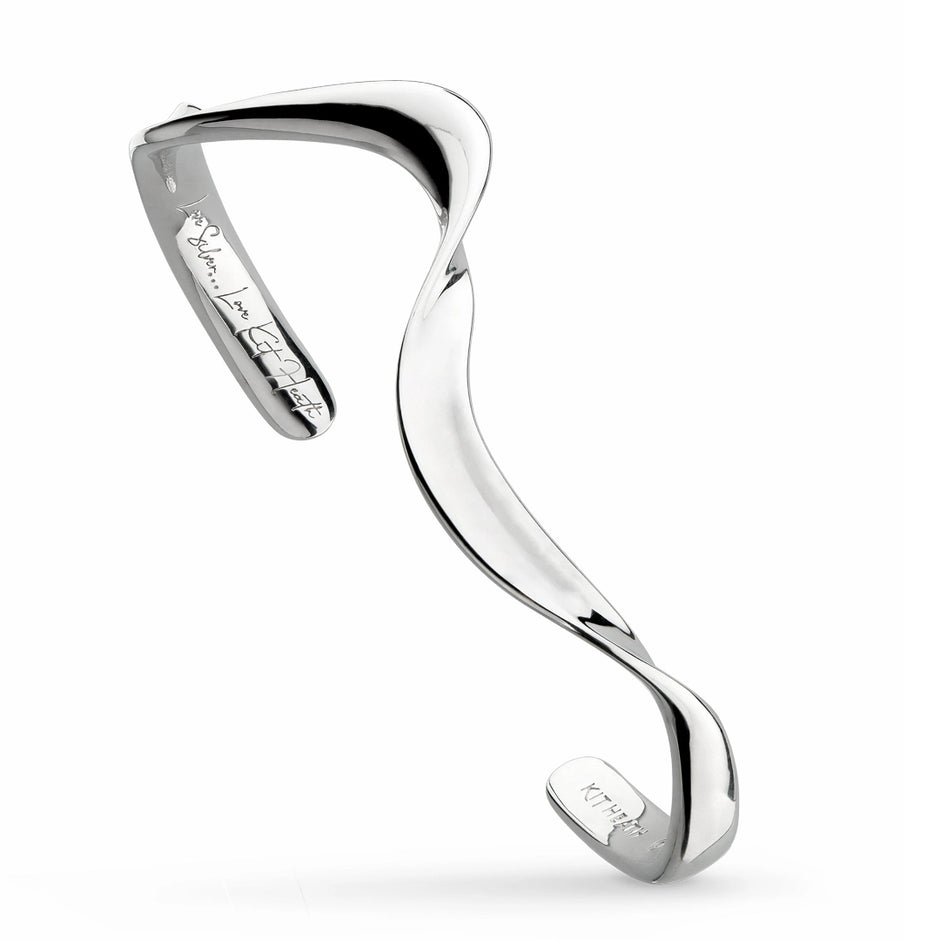 Kit Heath Serenity Curve M/L Sterling Silver Cuff Bangle