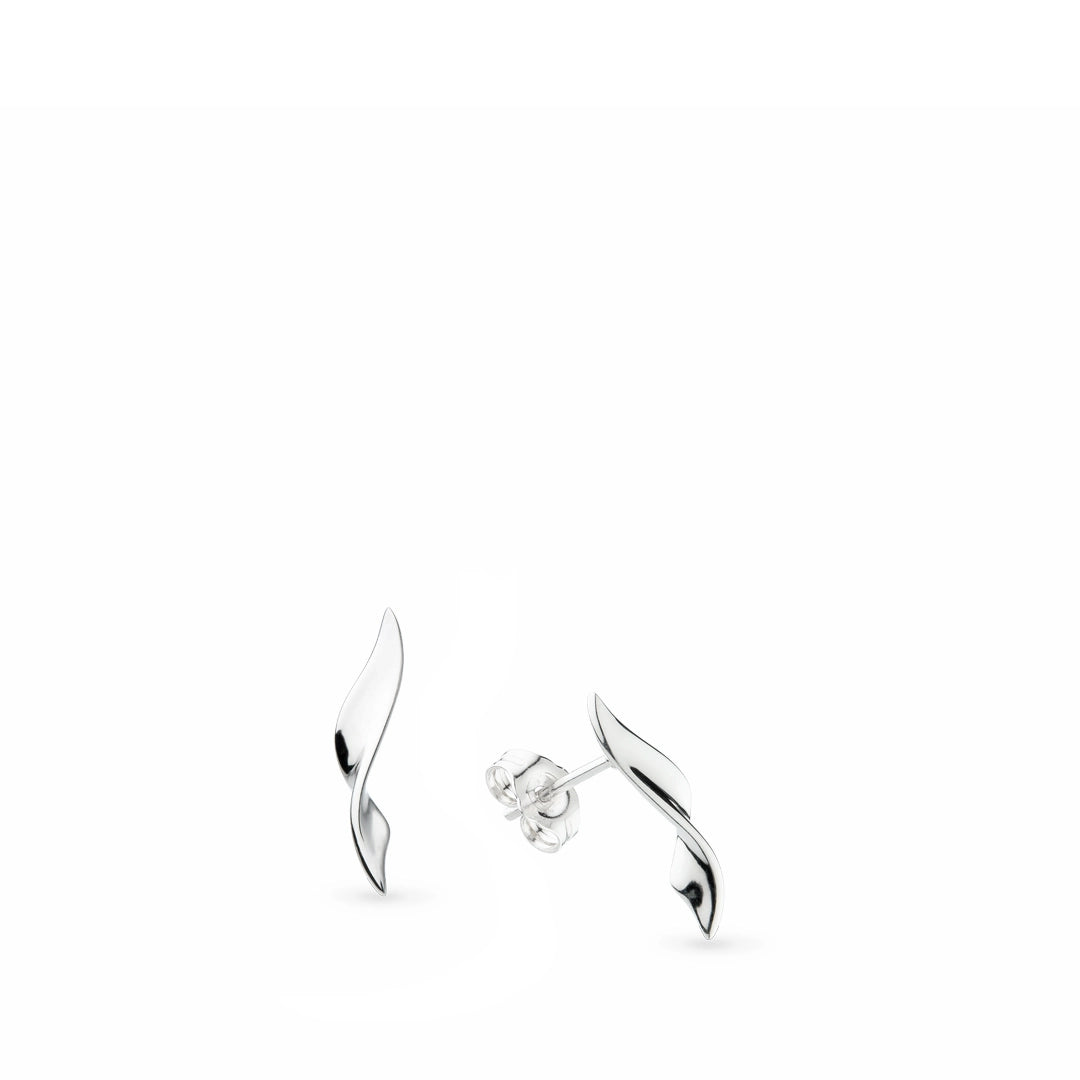 Kit Heath Serenity Curve Sterling Silver Small Stud Earrings