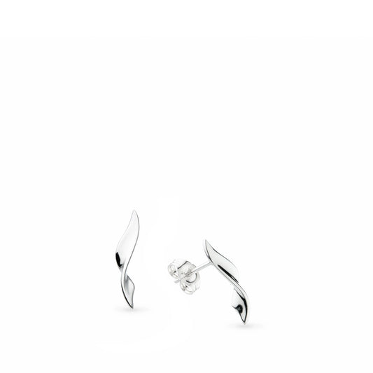 Kit Heath Serenity Curve Sterling Silver Small Stud Earrings