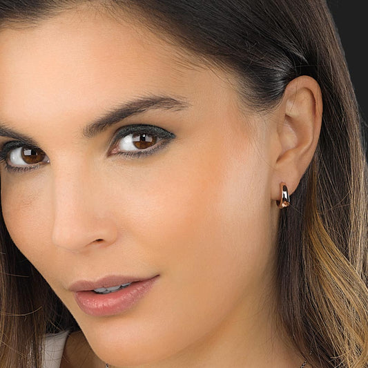 Kit Heath Bevel Cirque Huggie Hoop Earrings White Gold