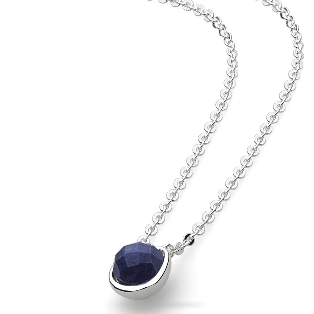 Kit Heath Sterling Silver Coast Pebble Lapis Lazuli Mini Necklace