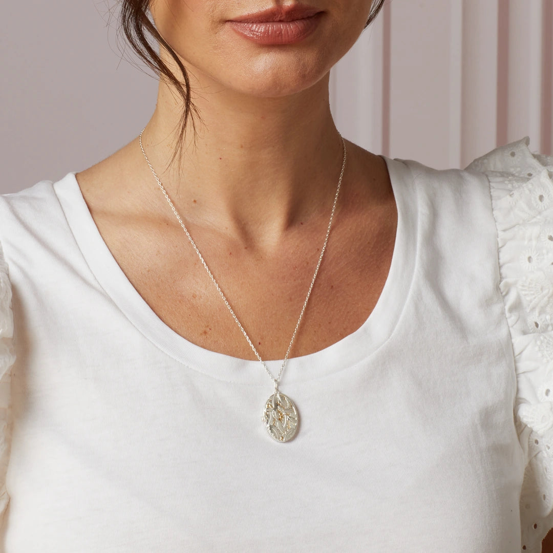 Laura Ashley Sterling Silver Broadoak Locket Necklace