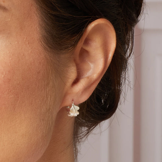 Laura Ashley Silver Broadoak Mini Hoop Earrings
