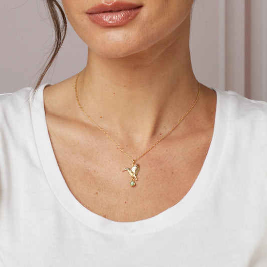Laura Ashley Sterling Silver Llanelli Kingfisher Necklace