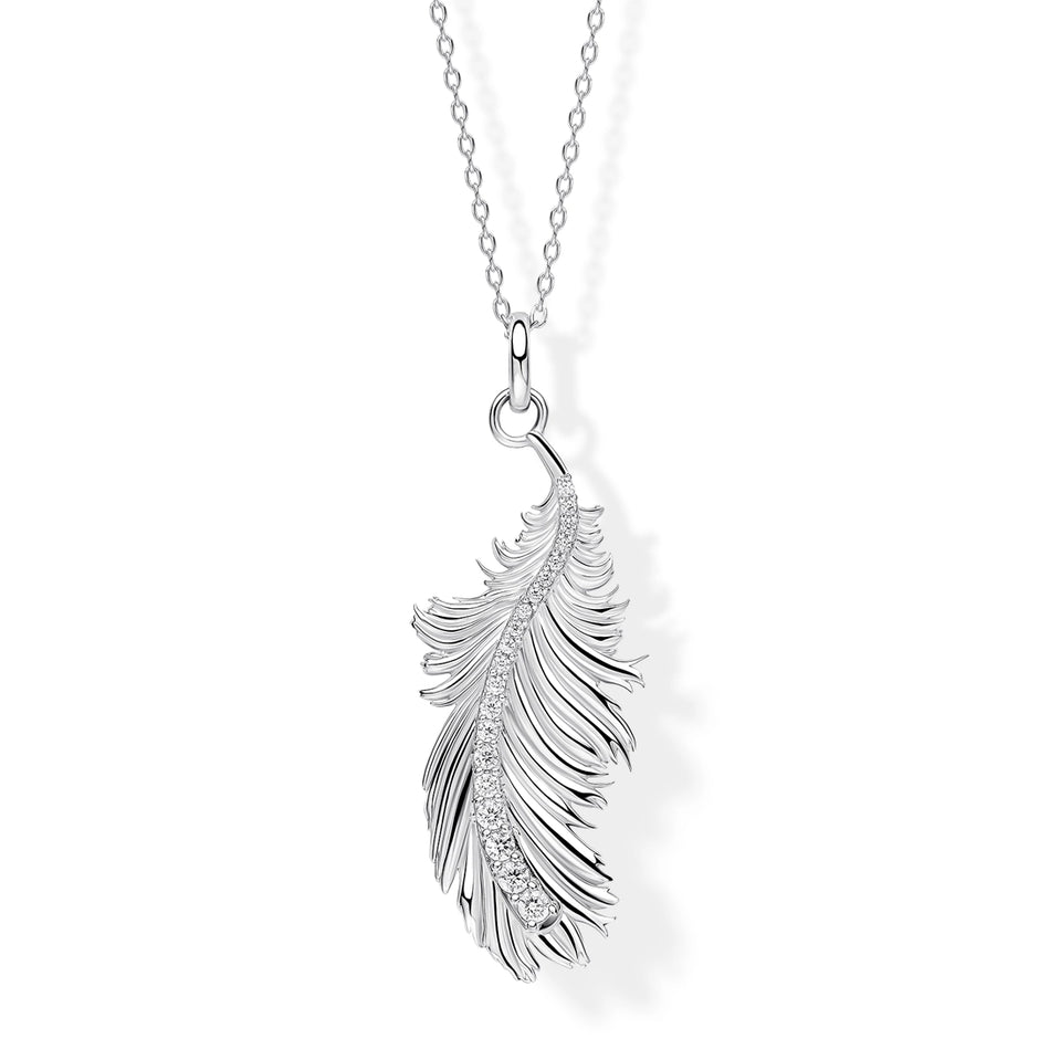 Laura Ashley Sterling Silver Plume Feather Necklace