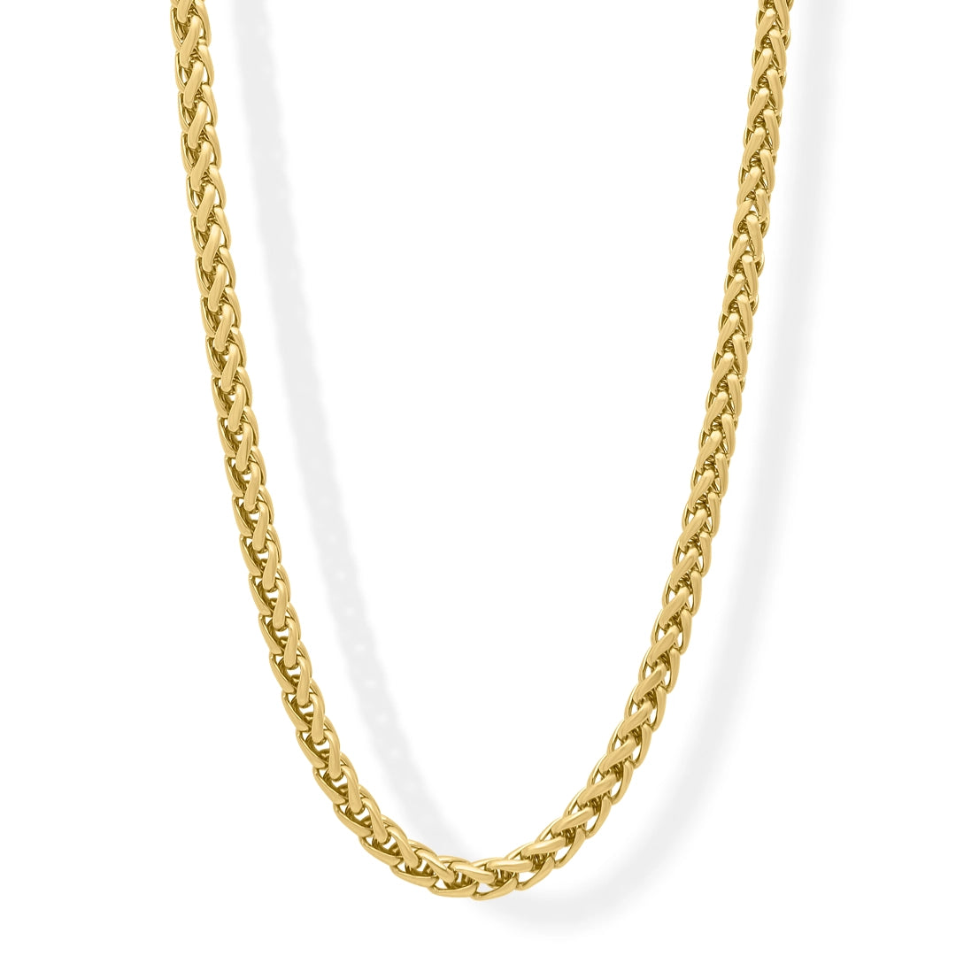 Fred Bennett Boys Stainless Steel Wheat Chain Necklace