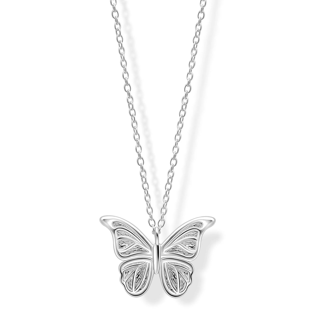 Laura Ashley Butterfly Garden Sterling Silver Necklace