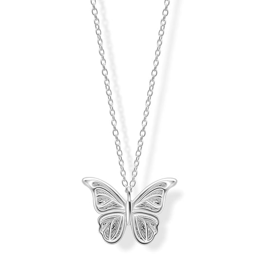 Laura Ashley Butterfly Garden Sterling Silver Necklace